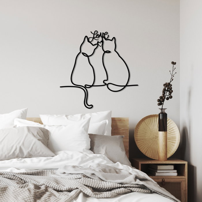 Wallity Accesorio decorativo de pared de metal Negro 55 x 55 cm